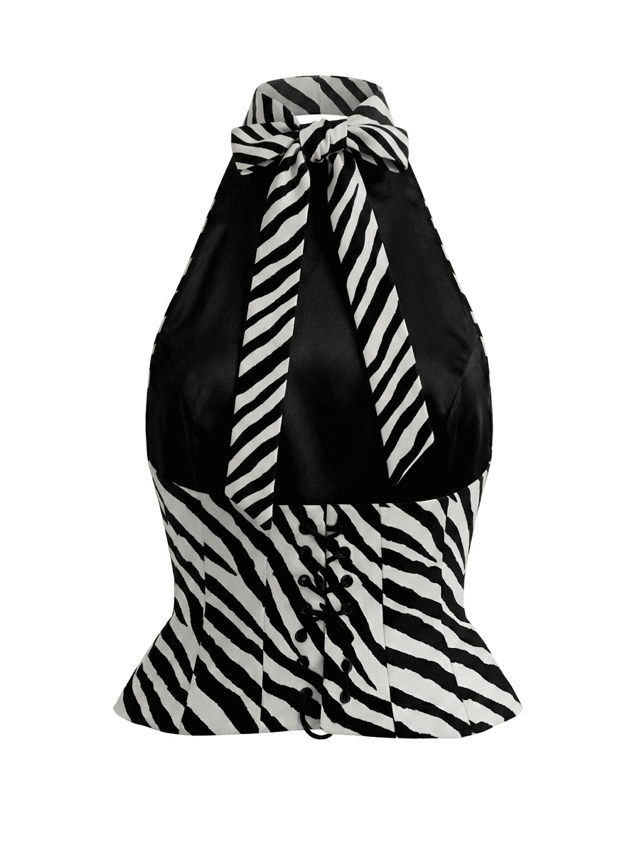 Top corset zèbre