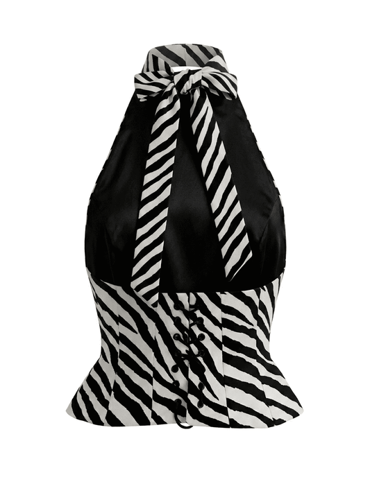 Top corset zèbre